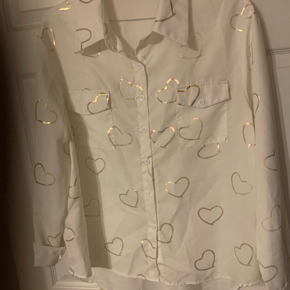 SHEIN Classic White Polyester Blouse